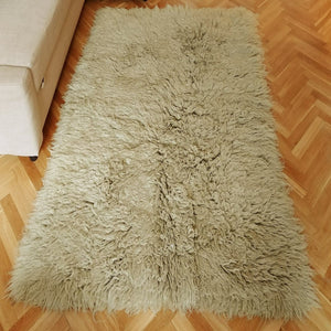 Greige Flokati Rug Grey/Beige