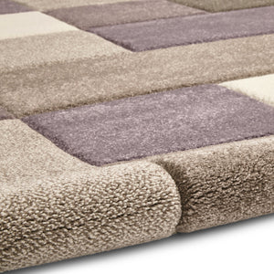 Brooklyn 646 Beige/Purple - The Rug Quarter