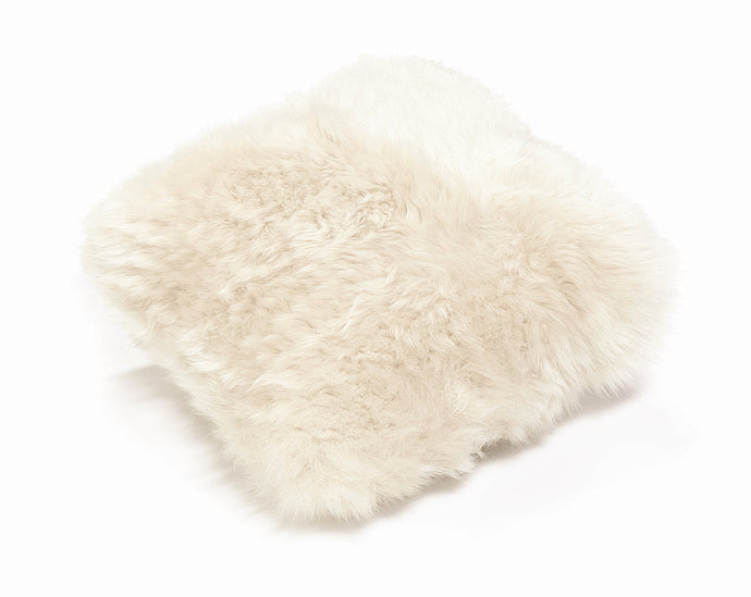 Double Sided Sheepskin Cushion Ivory 35 x35 cm