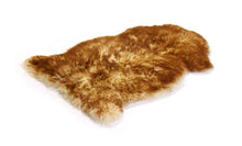 Load image into Gallery viewer, Coloured Gold Star Single Longwool Sheepskin Rug Eclipse