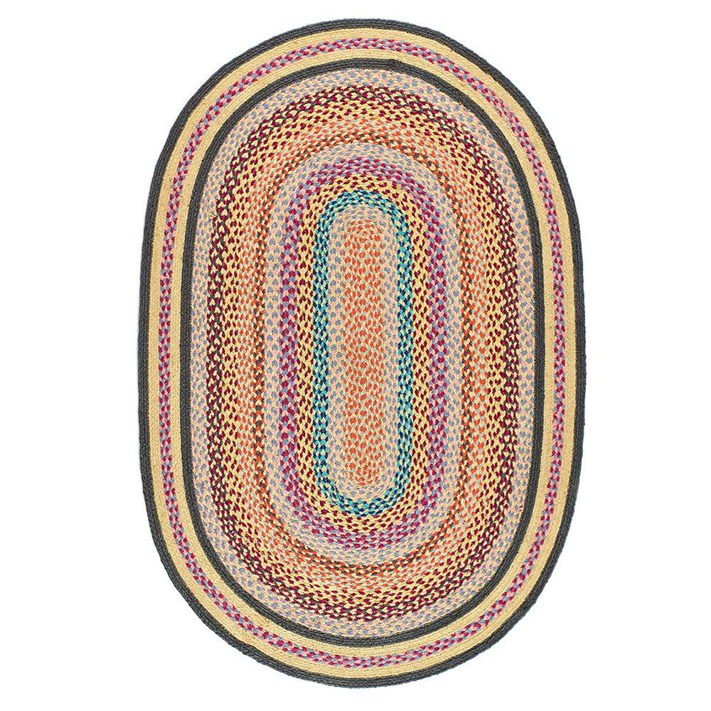 Origins Jute Extra Colourful Oval – The Rug Quarter