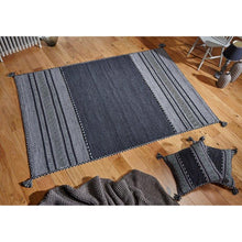Load image into Gallery viewer, Kelim Charcoal - The Rug Quarter