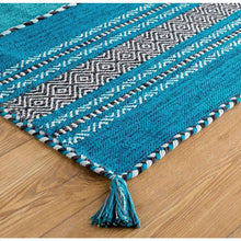 Load image into Gallery viewer, Kelim Teal - The Rug Quarter