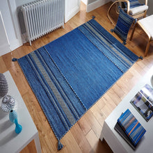 Load image into Gallery viewer, Kelim Blue - The Rug Quarter